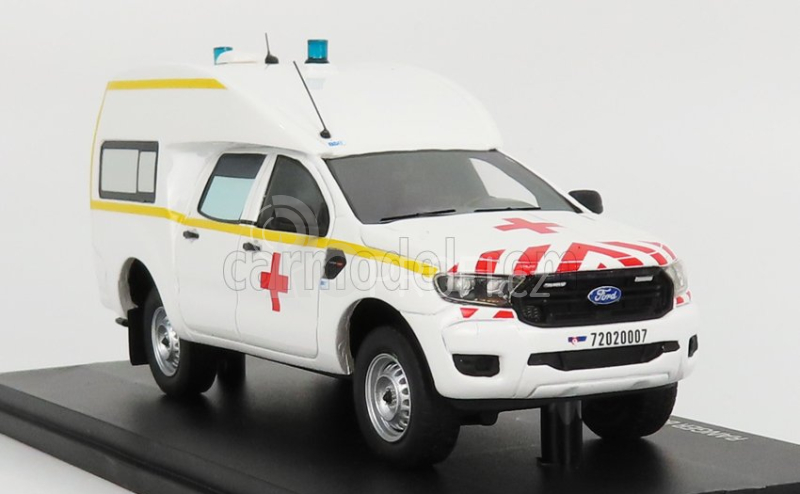 Alarme Ford usa Ranger Bse Van Sanitaire Ambulance 2017 1:43 Bílá