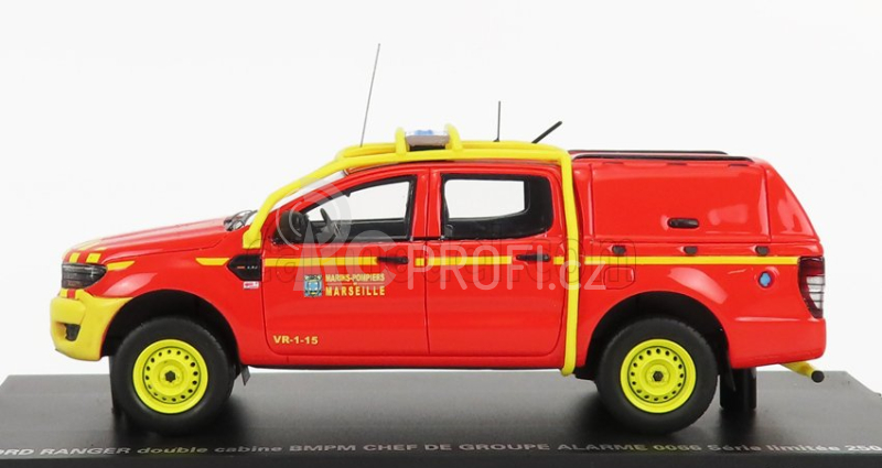 Alarme Ford USA Ranger Pick-up Double Cabine Vr-1-15 Bmpm Hasiči 2011 1:43, červená