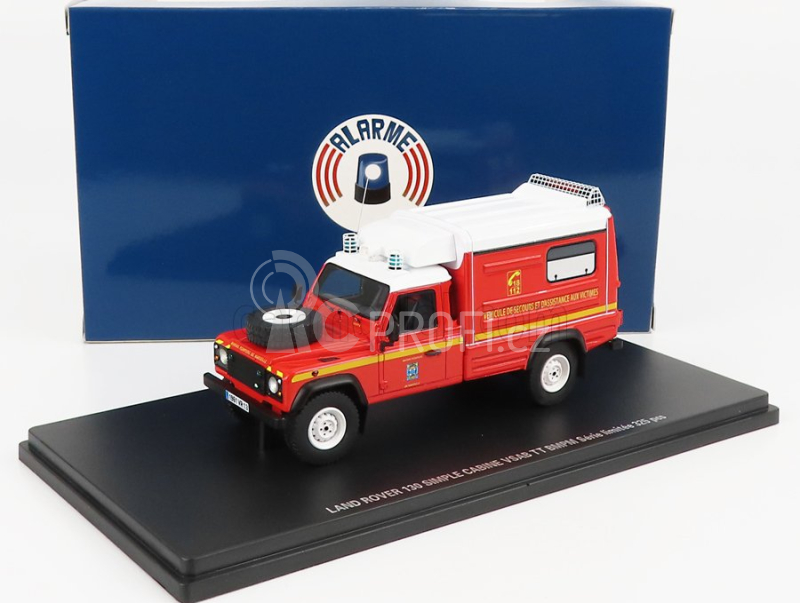 Alarme Land Rover Defender 130 Vsab Tt Bmpm Hasičská ambulance 1986 1:43, červená