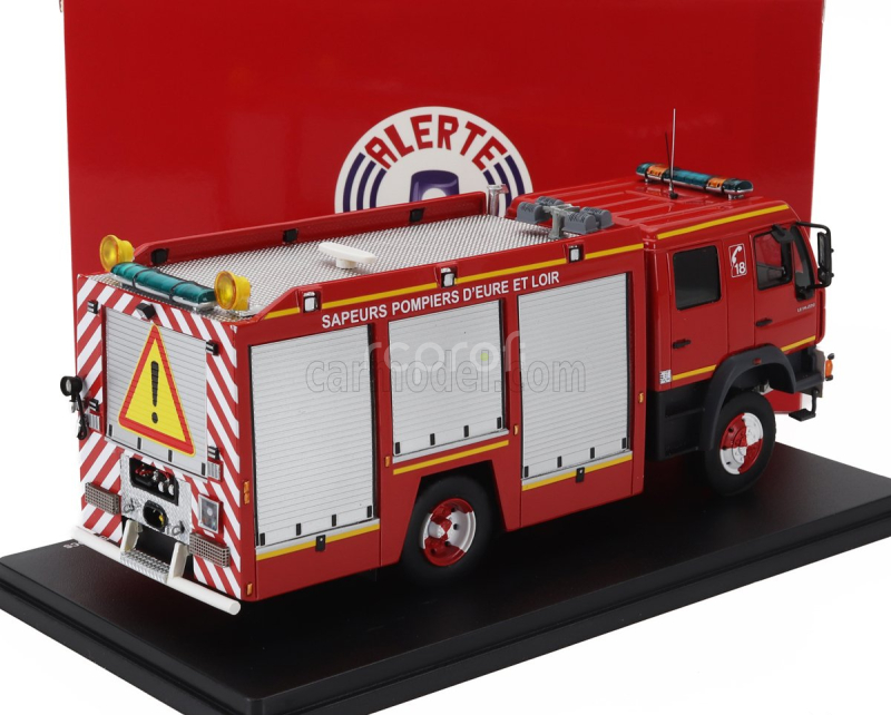 Alerte MAN Le 14.220 Tanker Truck Double Cabine Bemaex Fsr Sdis 28 Sapeurs Pompiers D'eure Et Loir 2004 1:43 Červená Šedá