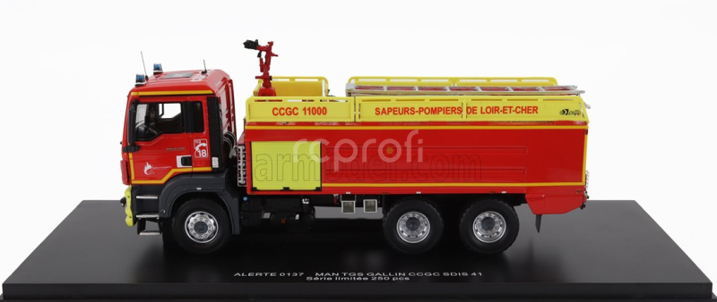 Alerte MAN Tgs 28.400 Tanker Truck Gallin Ccgc Sdis 41 Sapeurs Pompiers De Loir Et Cher 2020 1:43 Červená Žlutá