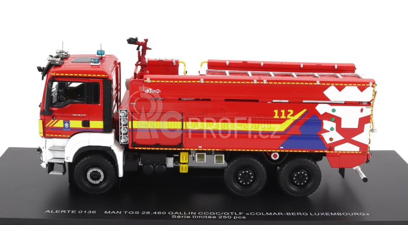 Alerte MAN Tgs 28.460 Tanker Truck Gallin Ccgc/gtlf Sapeurs Pompiers Colmar Berg Luxembourg 2020 1:43 Červená Bílá Žlutá