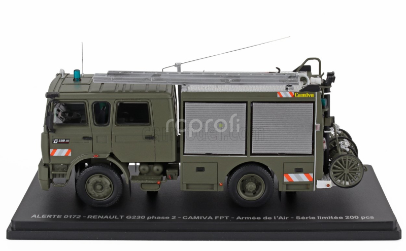 Alerte Renault G230 Phase Ii Tanker Truck Camiva Fpt Armee De L'air 1991 1:43 Vojenská Zelená