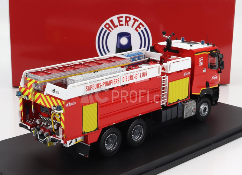 Alerte Renault K380 Gallin Ccmc Sdis 28 Tanker Truck 3-assi Saupers Pompiers D'eure Et Loir 2019 1:43 Červená Bílá Žlutá
