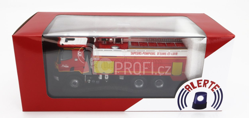 Alerte Renault K380 Gallin Ccmc Sdis 28 Tanker Truck 3-assi Saupers Pompiers D'eure Et Loir 2019 1:43 Červená Bílá Žlutá