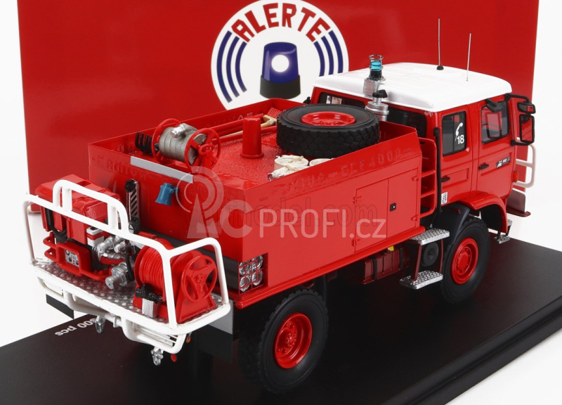 Alerte Renault M180 Tanker Truck Camiva Ccf Sdis 28 Sapeurs Pompiers 1986 1:43 Červená Bílá