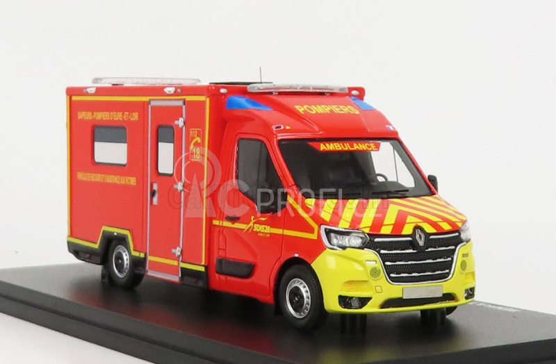 Alerte Renault Master Van Vsav Sdis 28 Hasičská ambulance 2019 1:43, červená