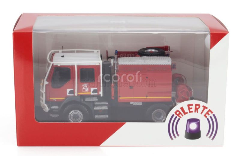 Alerte Renault Midlum Tanker Truck Camiva Sdis 36 Sapeurs Pompiers 2007 1:43 Červená Bílá