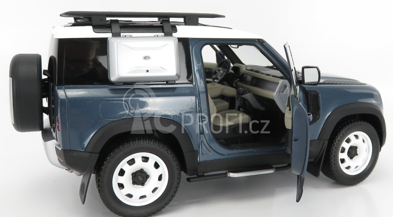 Almost-real Land rover New Defender 90 2020 1:18 Tasman Blue