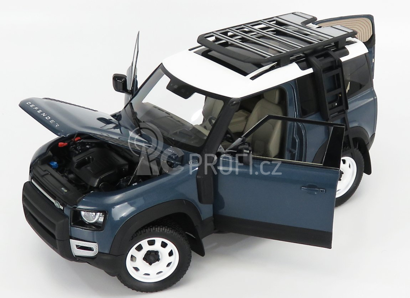 Almost-real Land rover New Defender 90 2020 1:18 Tasman Blue