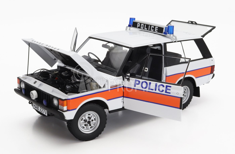 Almost-real Land rover Range Rover Police 1980 1:18 Bílá Oranžová Modrá
