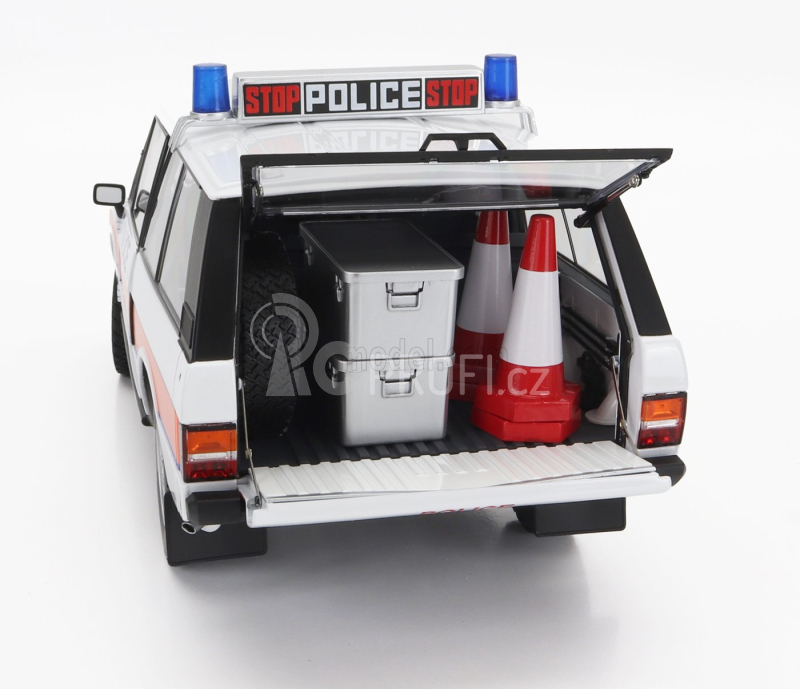 Almost-real Land rover Range Rover Police 1980 1:18 Bílá Oranžová Modrá