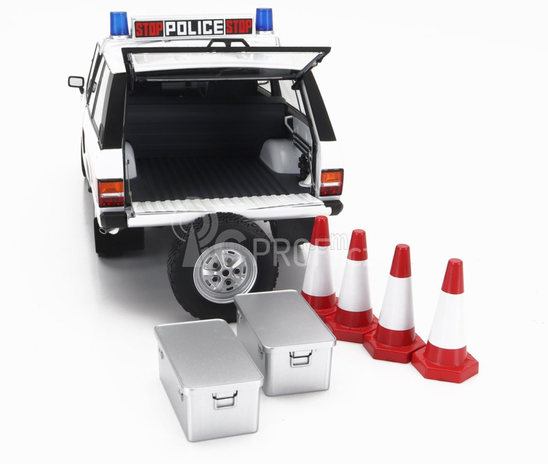 Almost-real Land rover Range Rover Police 1980 1:18 Bílá Oranžová Modrá