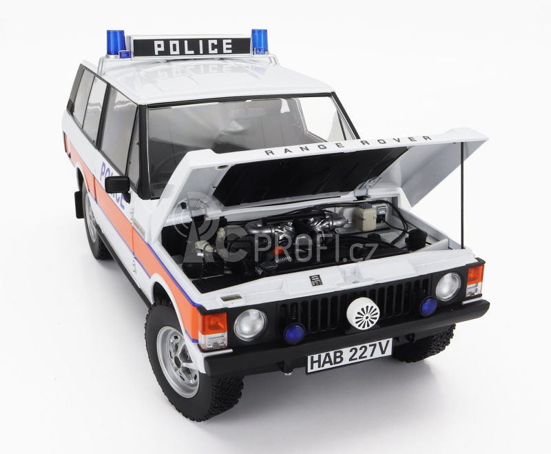 Almost-real Land rover Range Rover Police 1980 1:18 Bílá Oranžová Modrá