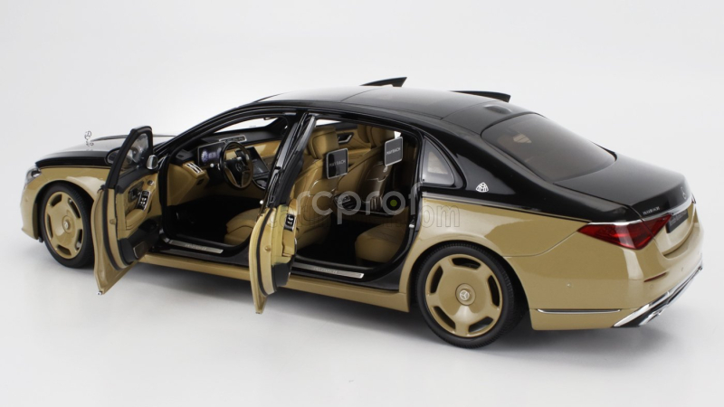 Almost-real Mercedes benz S-class S600 V12 Biturbo Maybach 2021 1:18 Pískově Černá
