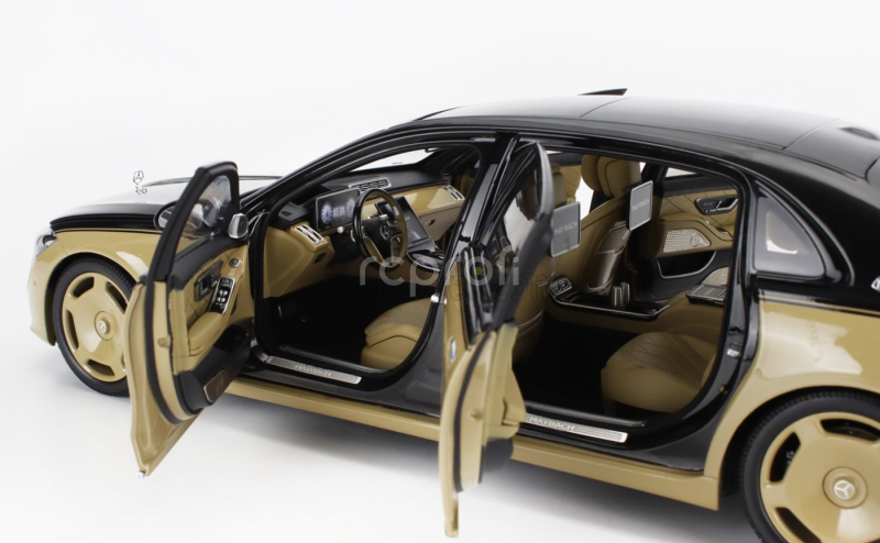 Almost-real Mercedes benz S-class S600 V12 Biturbo Maybach 2021 1:18 Pískově Černá