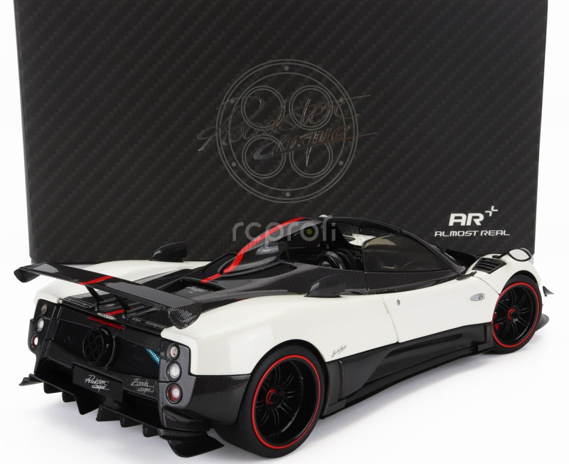 Almost-real Pagani Zonda 5 Cinque Roadster 2009 1:18 Bílý Černý Uhlík