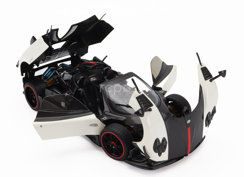 Almost-real Pagani Zonda 5 Cinque Roadster 2009 1:18 Bílý Černý Uhlík