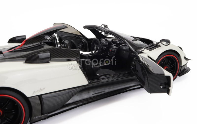 Almost-real Pagani Zonda 5 Cinque Roadster 2009 1:18 Bílý Černý Uhlík