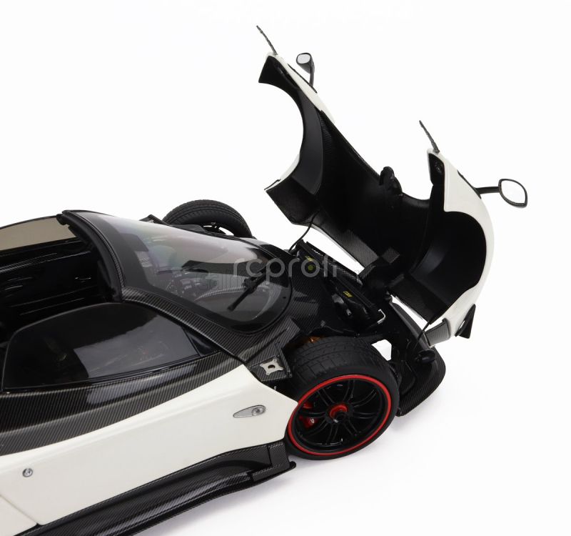 Almost-real Pagani Zonda 5 Cinque Roadster 2009 1:18 Bílý Černý Uhlík