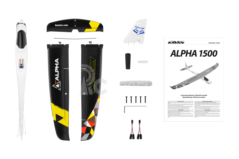 RC letadlo Alpha 1500V2 RTF(M1), černá
