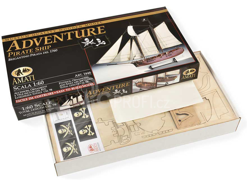 AMATI Adventure pirátská loď 1760 1:60 kit