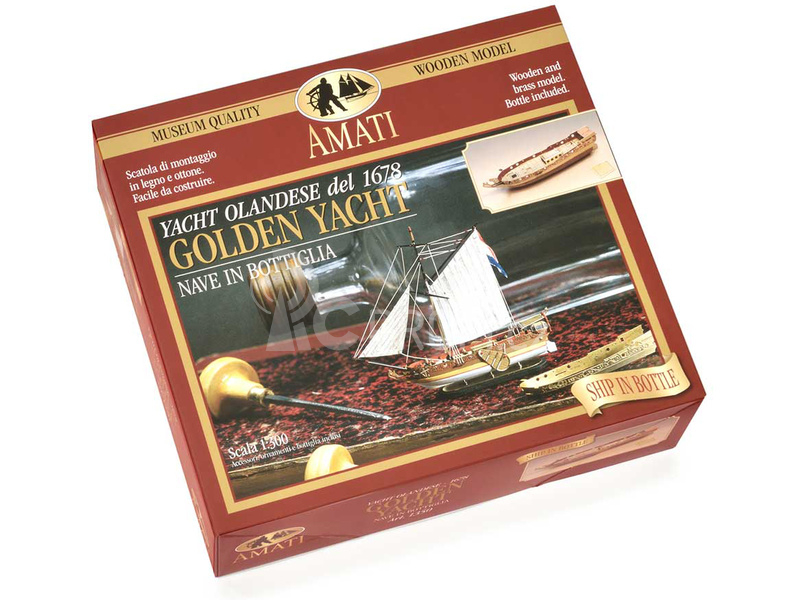 AMATI Golden Yacht 1:300 kit do láhve