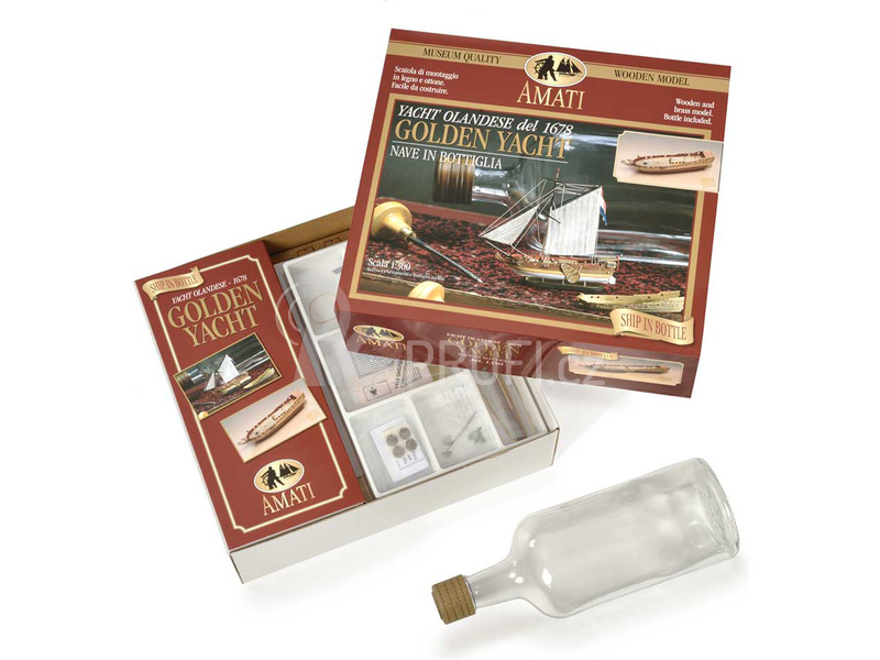 AMATI Golden Yacht 1:300 kit do láhve