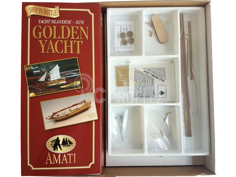 AMATI Golden Yacht 1:300 kit do láhve