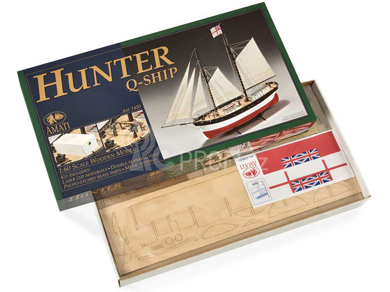 AMATI H.M.S. Hunter škuner 1:60 kit