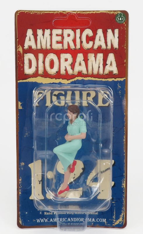 American diorama Figures Donna - Woman Sitting Lovers Figure 2 1:24 Světle Zelená