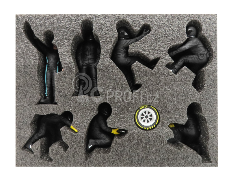 American diorama Figurky mechaniků F1 Pit-stop Set 2 2022 1:18, černá