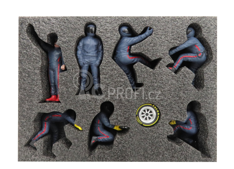 American diorama Figurky mechaniků F1 Pit-stop Set 2 2022 1:18, tmavě modrá