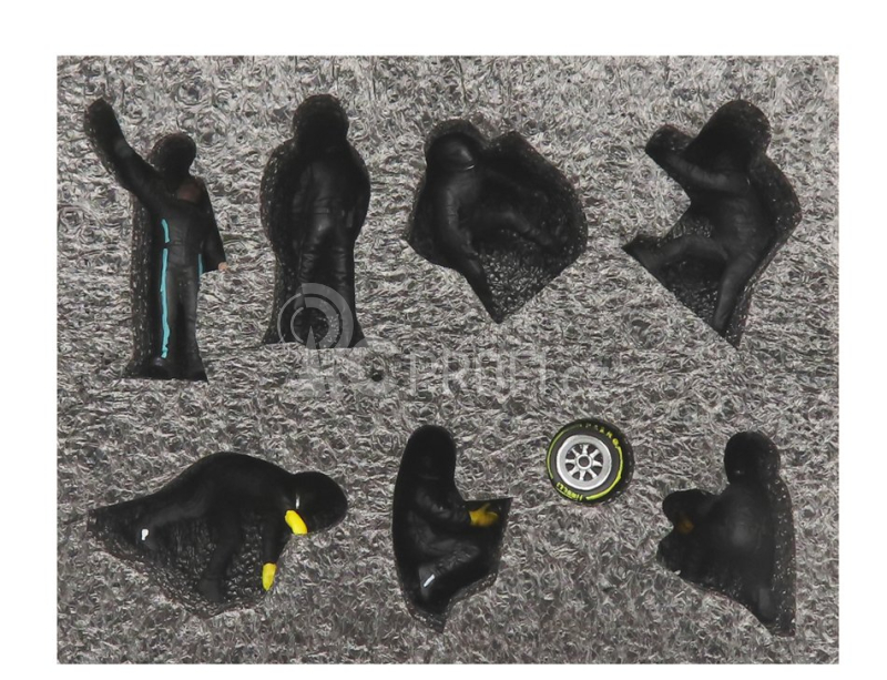 American diorama Figurky mechaniků F1 Pit-stop Set 2 2022 1:43, černá