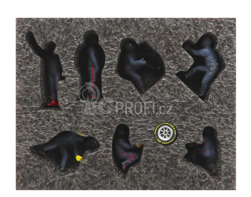 American diorama Figurky mechaniků F1 Pit-stop Set 2 2022 1:43, tmavě modrá