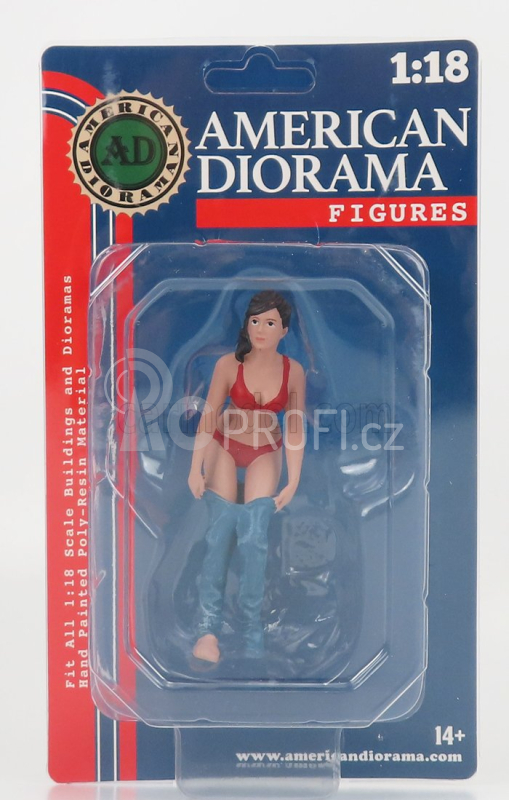 American diorama Figures Gina - Beach Girl 1:18 Červená Růžová