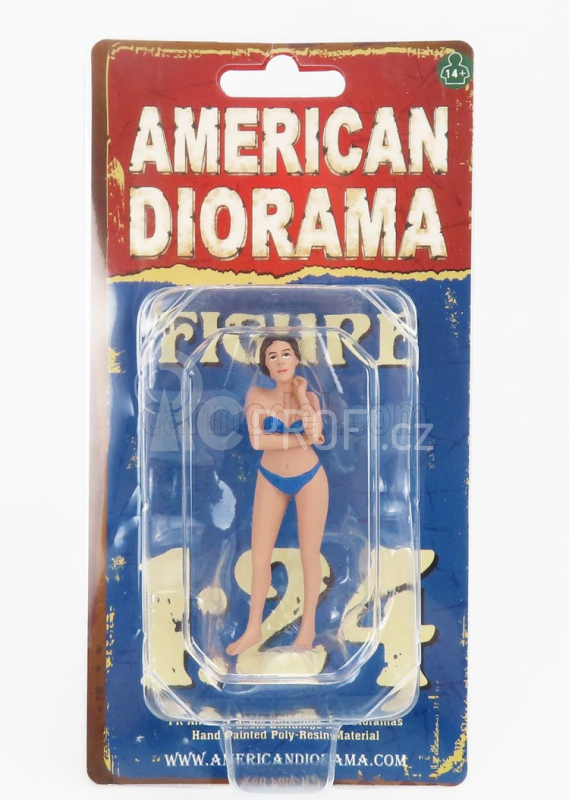 American diorama Figures Girl Bikini - December 1:24 Růžová Modrá