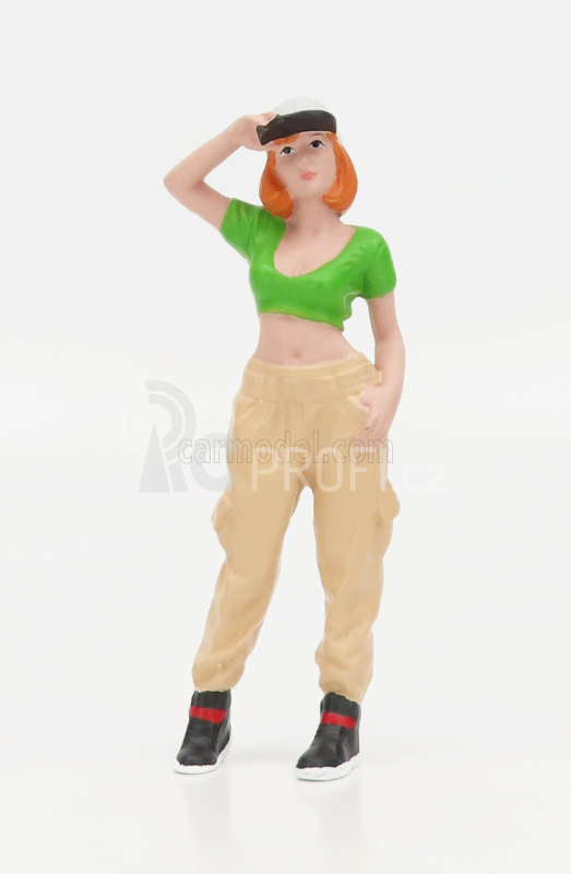 American diorama Figures Girl Hip Hop - 1 1:18 Bílá Zelená