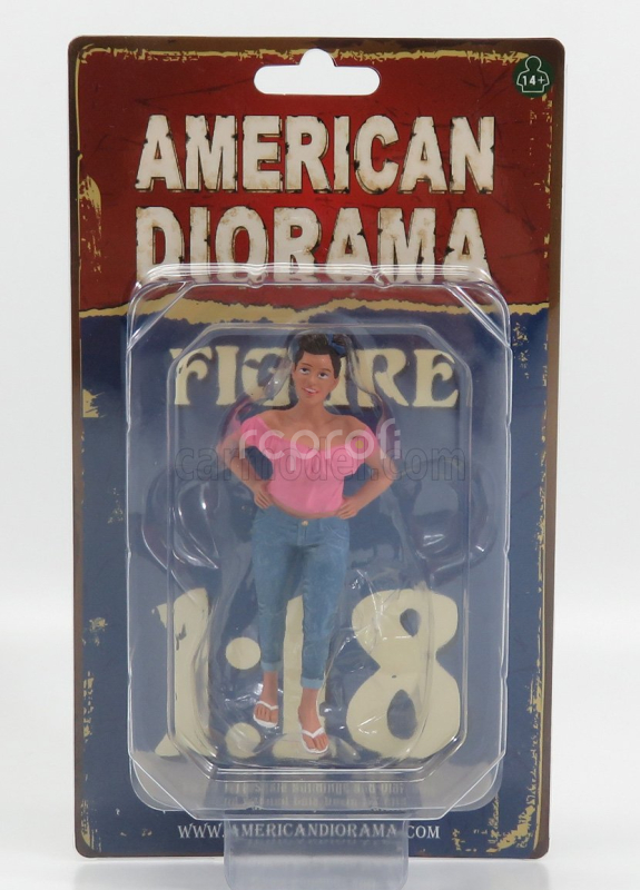 American diorama Figures Gloria - Woman Hanging Out Ii 1:18 Modrá Růžová