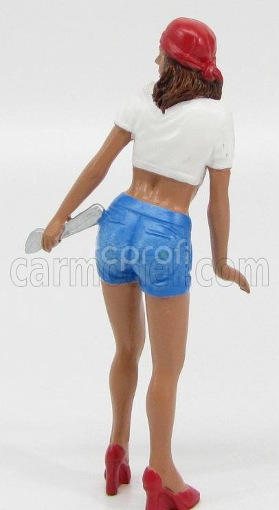 American diorama Figures Lady Katie Girl - Meccanico - Mechanic Girl 1:18 Bílá Modrá