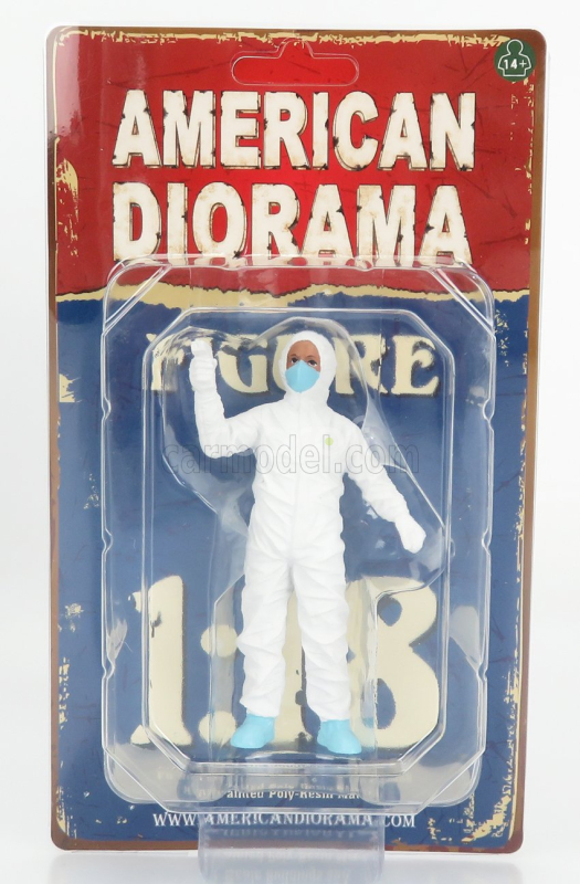 American diorama Figures Man - Hazmat Crew Figure Vi 1:18 Bílá