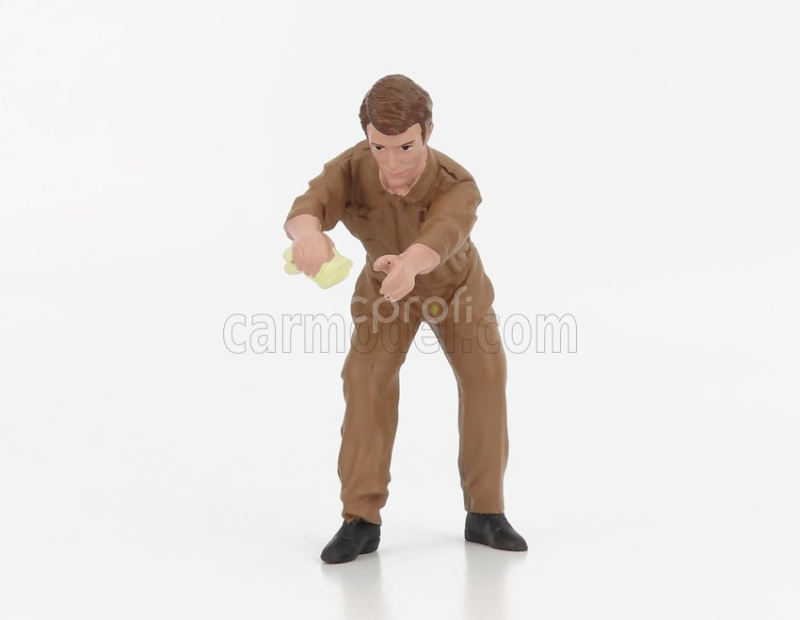American diorama Figures Man Race Day 1 - Figure V 1:18 Brown