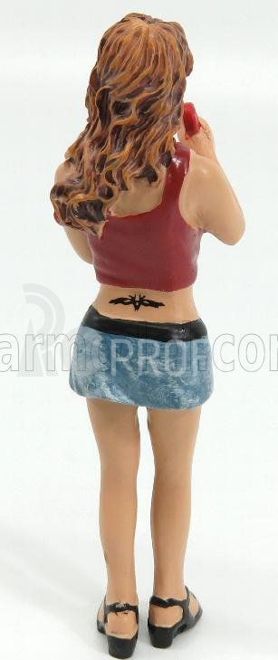American diorama Figures Monica Girl With Lollipop 1:24 Červená Světle Modrá