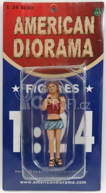American diorama Figures Monica Girl With Lollipop 1:24 Červená Světle Modrá