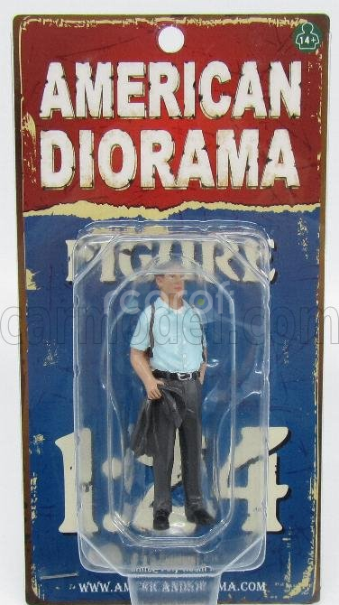 American diorama Figures Poliziotto - Detective Ii 1:24 Světle Modrá Šedá
