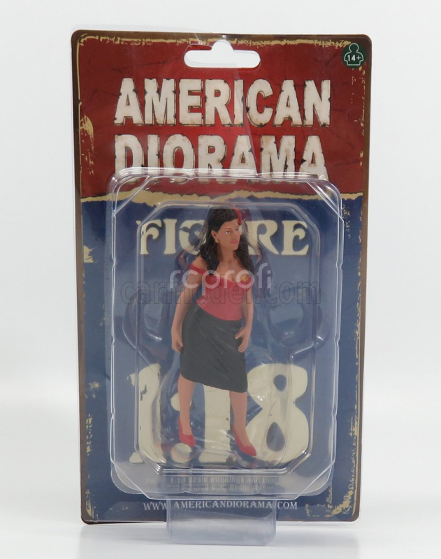 American diorama Figures Rosa - Woman Hanging Out Ii 1:18 Červená Černá