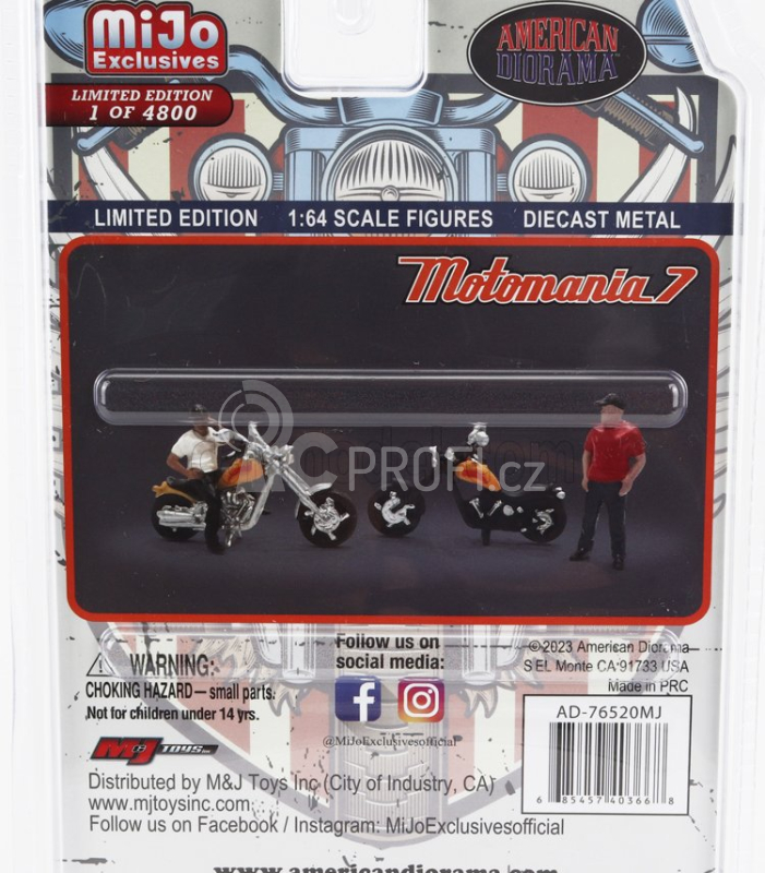 American diorama Figures Set 2x Figure With 2x Motorcycle 1:64 Různé