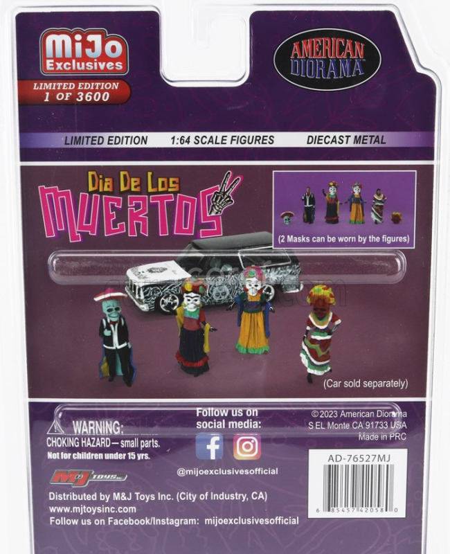 American diorama Figures Set 4x Dia De Los Muertos 1:64 Různé