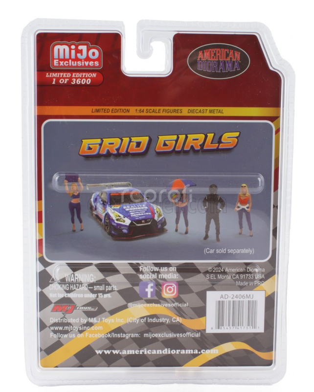 American diorama Figures Set 4x Grid Girls 1:64 Různé