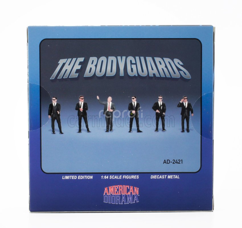 American diorama Figures Set 6x The Bodyguards 1:64 Black